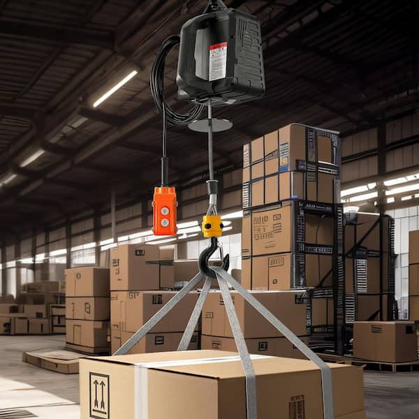 3-in-1 Electric Hoist Winch, 1100 lbs. 1500 W Portable Power Winch Crane, 22.9 ft Lifting Height, Overload Protection