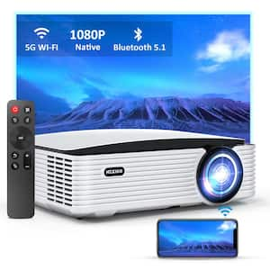 1920 x 1080 Native 1080P LCD Projector with 500 Lumens with 5GHz Wi-Fi technology, Bluetooth,Dolby Audio Sound Support