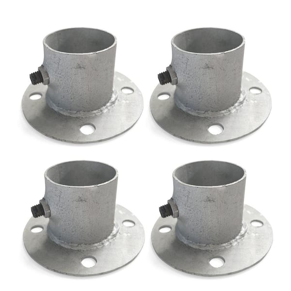 Wellco Iron Fence Post Base for 1.9 in. Round Post (2-Pack)