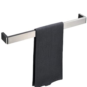 24 in. Wall Mount Towel Bar in Square with Brilliance Stainless Steel in Matte Gray