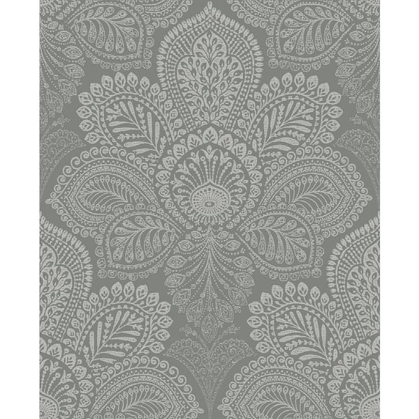 A-Street Prints Triumph Grey Medallion Paper Strippable Roll (Covers 56.4 sq. ft.)