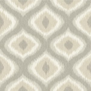 Abra Taupe Ogee Taupe Wallpaper Sample