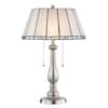 Dale Tiffany 21 in. Brushed Nickel Table Lamp with Hand Rolled Art ...