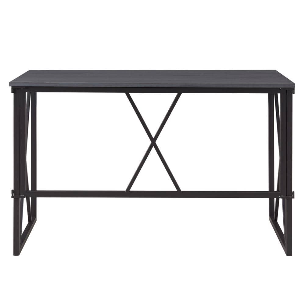 Herringbone Matte Black 48" Collapsible X Writing Desk