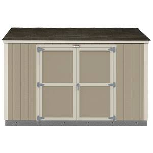 Installed The Tahoe Series 6 ft. x 12 ft. x 8 ft. 3 in. Un-Painted Wood Storage Building with Shingles and Sidewall Door