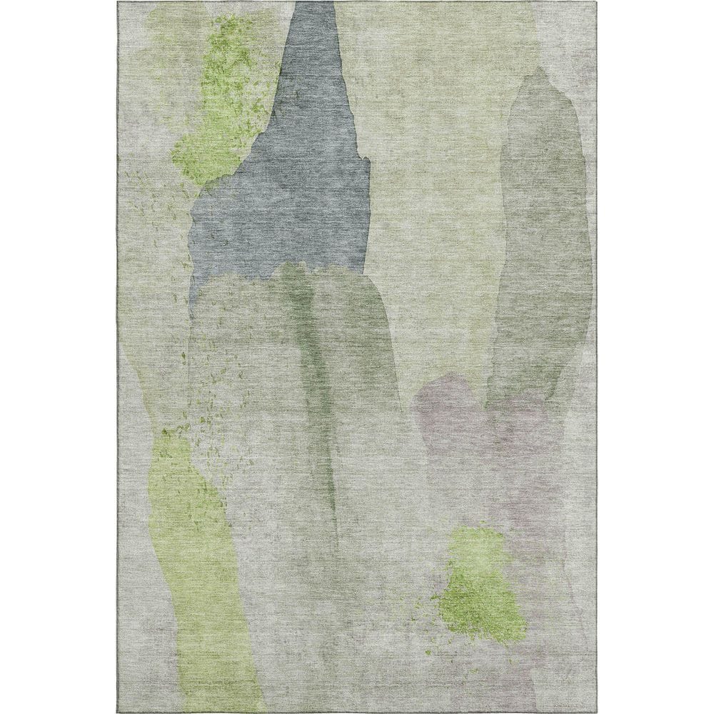 Mayfield Premium Machine Washable Abstract AMF1986 Aloe 3 ft. x 4 ft. Area Rug price history on PriceWatchPro