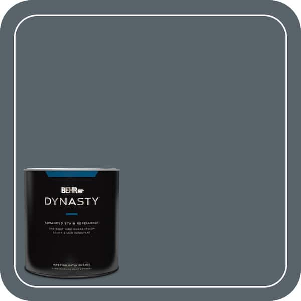 BEHR DYNASTY 1 qt. #N490-6 Calligraphy One-Coat Hide Satin Enamel Interior Stain-Blocking Paint & Primer