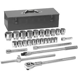 3/4 in. Drive 12-Point SAE 24-Tooth Ratchet and Socket Mechanics Tool Set (27-Piece)