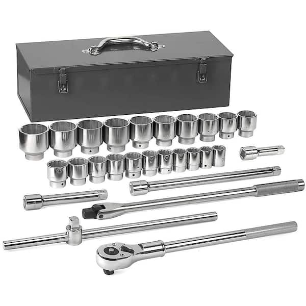 GEARWRENCH 3/4 in. Drive 12-Point SAE 24-Tooth Ratchet and Socket Mechanics Tool Set (27-Piece)