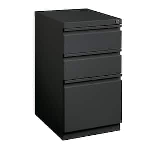 20 in. D 3-Drawer Charcoal Metal Letter Width 15 in. W Mobile Pedestal File Cabinet Box-Box-File