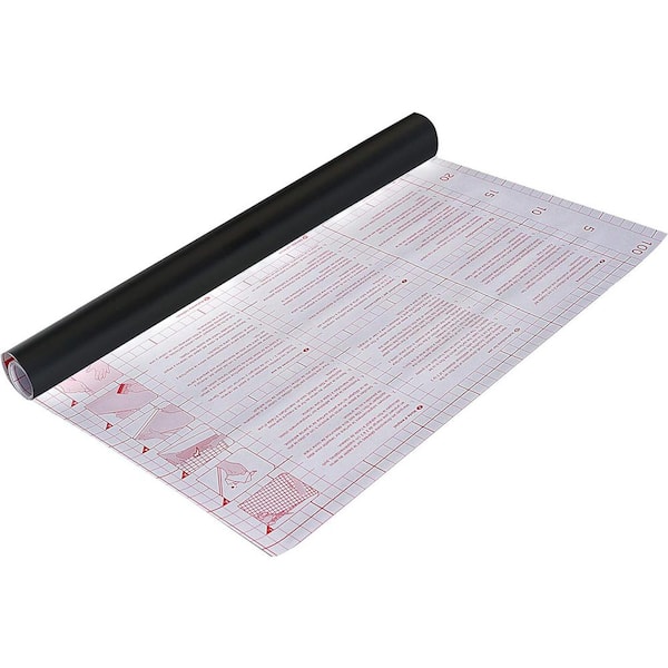 26.57 in. x 78.74 in. Matte Black Wood Adhesive Film
