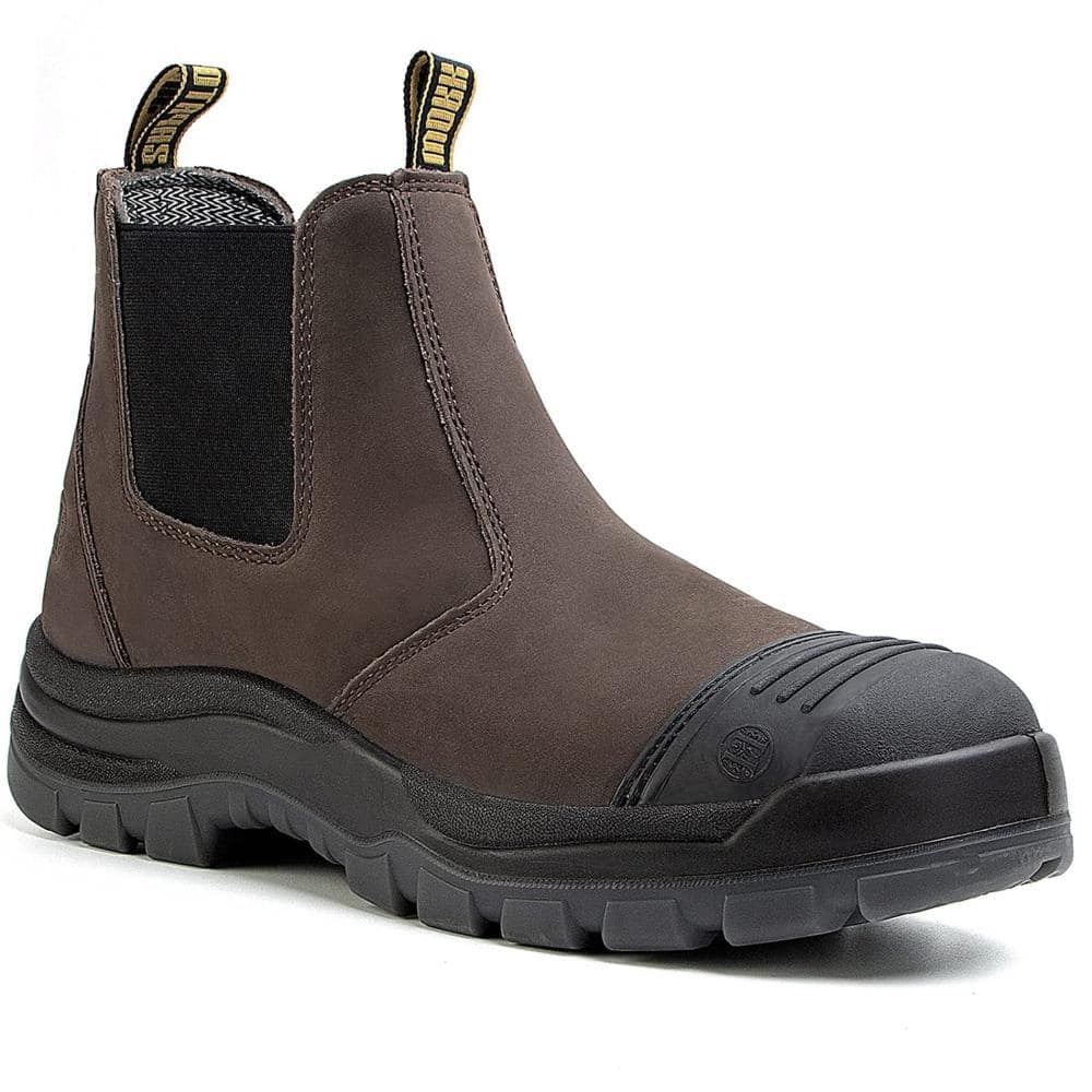 Men's 6 in. Nubuck Leather Soft Toe Puncture-Resistant Slip-Resistant Water-Resistant Chelsea Work Boots COF802 - Brown price history on PriceWatchPro