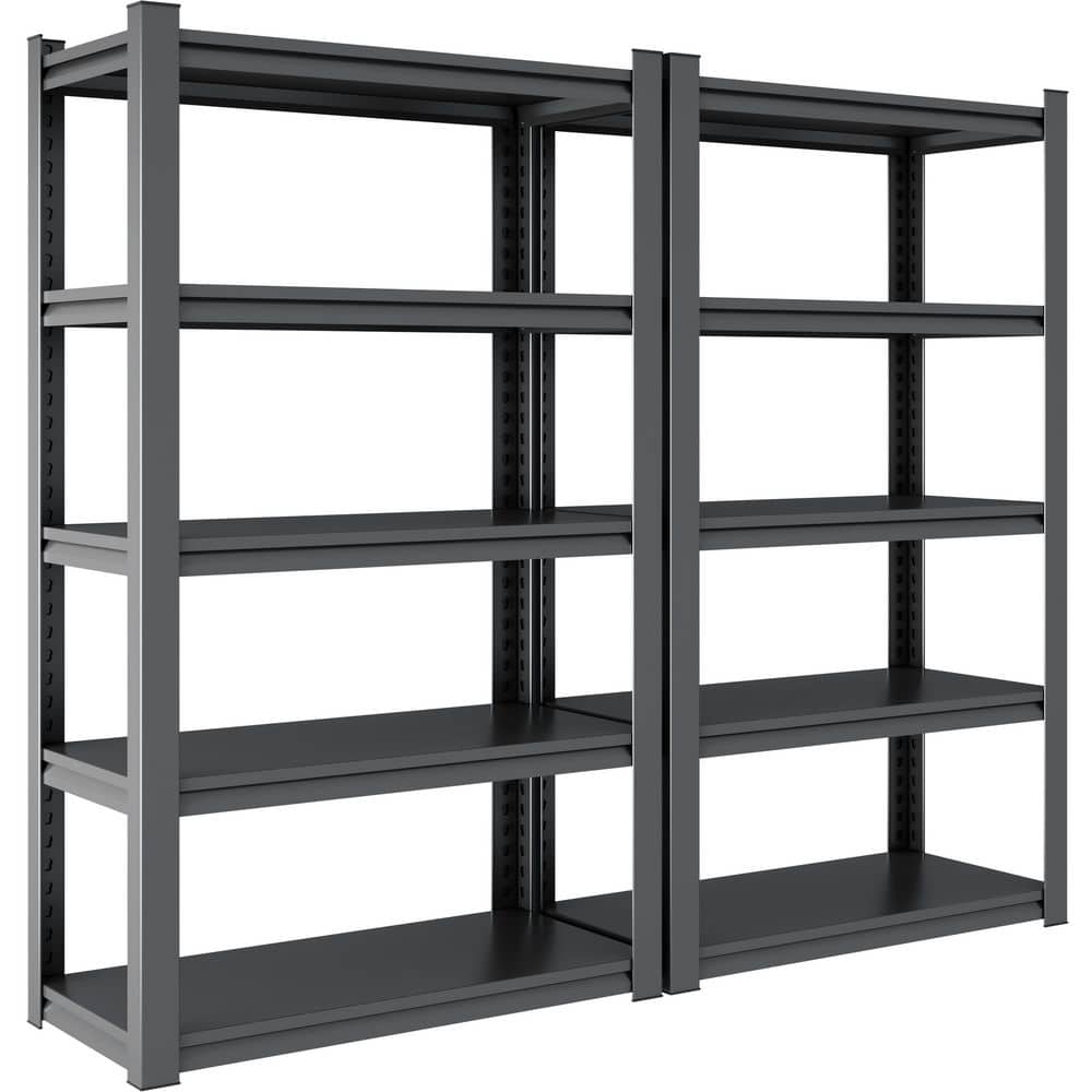 Siavonce 2-Pieces 5-Tier Metal Shelves 2000 lbs. Storage