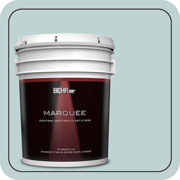 BEHR MARQUEE 5 gal. #500E-3 Rain Washed Flat Exterior Paint & Primer