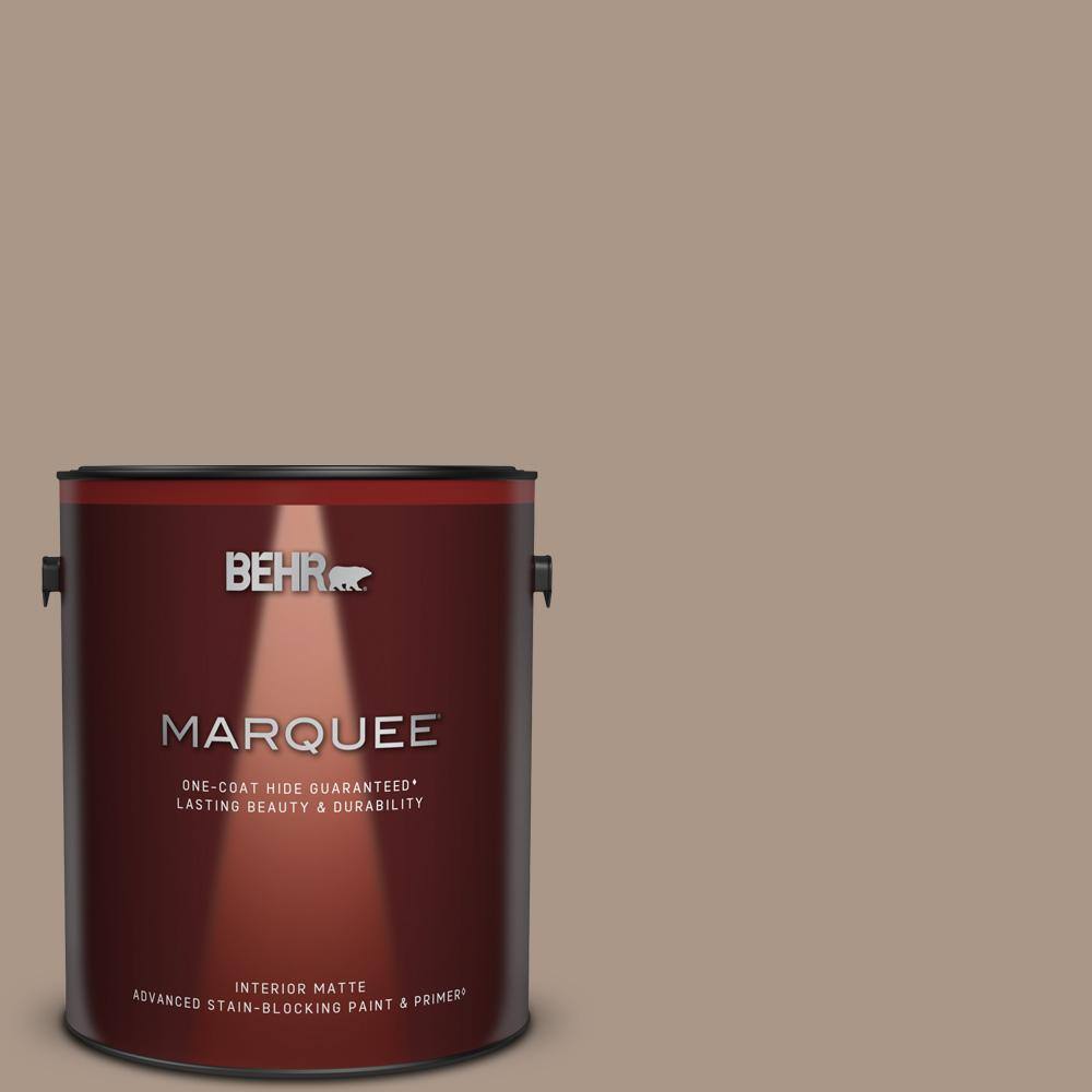 BEHR MARQUEE 1 Gal. #N230-4 Chic Taupe One-Coat Hide Matte Interior ...