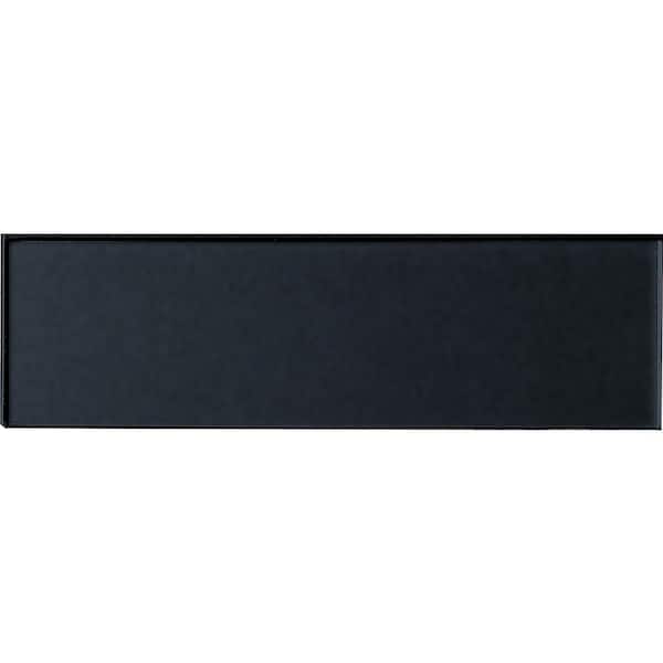 Transitional Design Style Blue Gray 3 in. x 12 in. Matte Glass Subway Backsplash Wall Tile (2 sq.ft/Case)