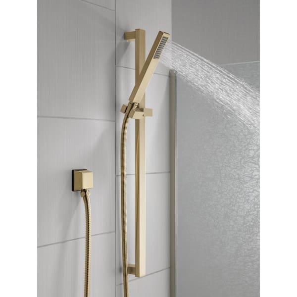 Vero Gold 1-Spray Patterns 1.75 GPM 1.38 in. Wall Mount Handheld Shower Head in Champagne Bronze