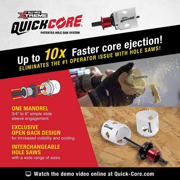 Disston QuickCore Top 20 Sizes Kit Bi-Metal Hole Saw with 3/4' to 6” \u0026 Arbor. 2 E0100249