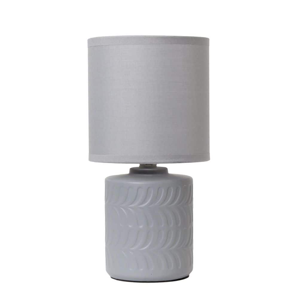 10 Floral Ceramic Table Lamp, Gray Base with Drum Shade for Office or Stylish Spaces price history on PriceWatchPro