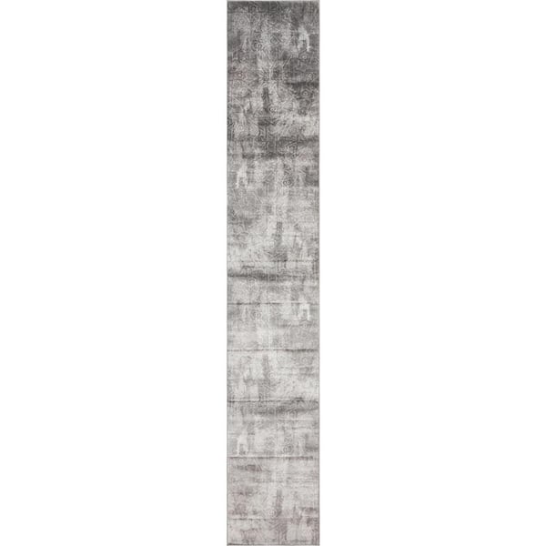 Unique Loom Sofia Rainier Dark Gray 3' 3 x 19' 8 Runner Rug