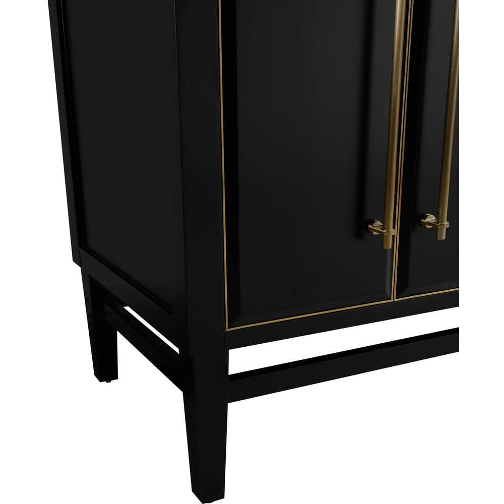 Mason Modern Elegance 30" Black Solid Wood Vanity Cabinet