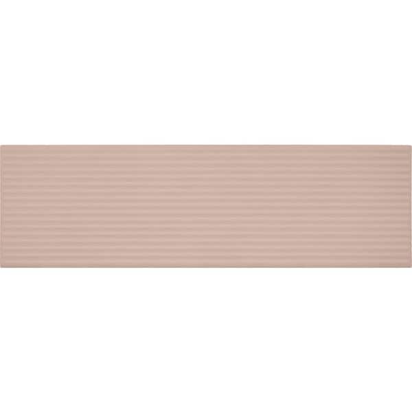 Daltile Stencil Blush 4 in. x 6 in. Glazed Porcelain Linear Sample Tile