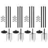 Newhouse Lighting 9-ft.-8-in. Outdoor String Light Poles for Outside Lights for Garden, Patio, and Backyard Decor, 4-Pack NHSLP-4P