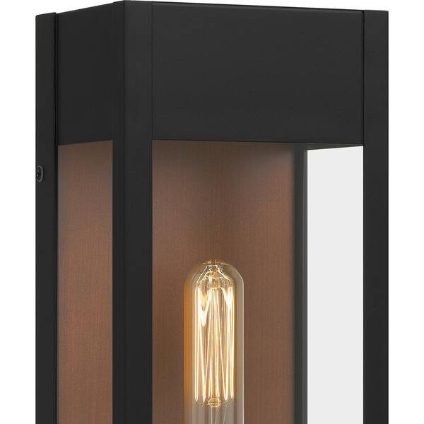 Quoizel Maren 6 in. 1-Light Matte Black Outdoor Wall Lantern