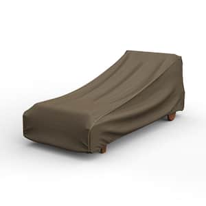 StormBlock Hillside Extra-Large Black and Tan Single Patio Chaise Cover