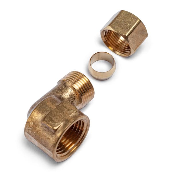 BrassCraft 1/4-in x 1/8-in Compression Elbow Fitting in the Brass Fittings  department at