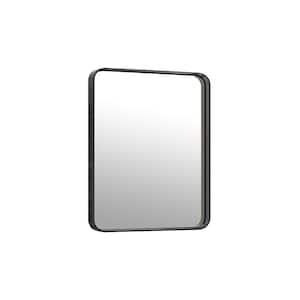 24 in. W x 36 in. H Rectangular Framed Wall Bathroom Vanity Mirror in Black