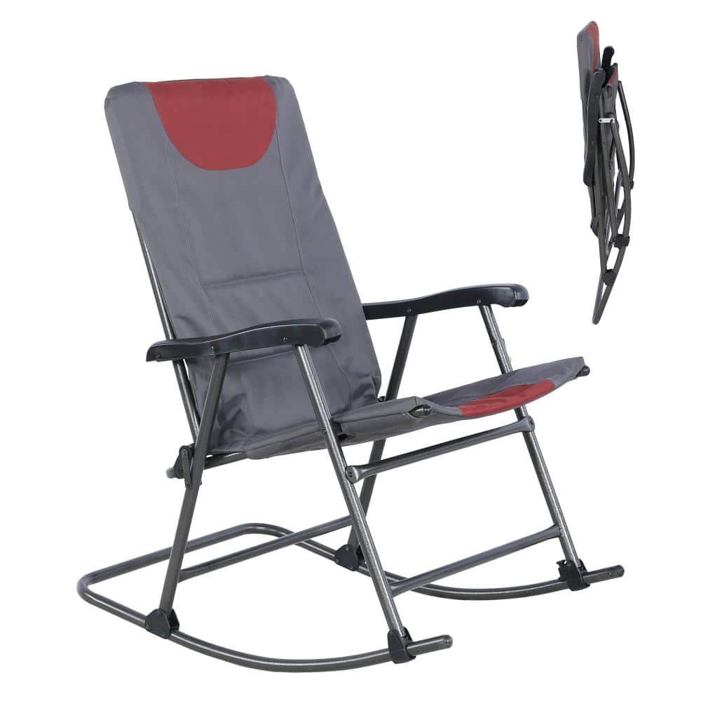 Set of 2 Outdoor Oversized Folding Rocking Camping Chair,with High Back Hard Armrests Carry Bag for Outside,Camp,Patio price history on PriceWatchPro