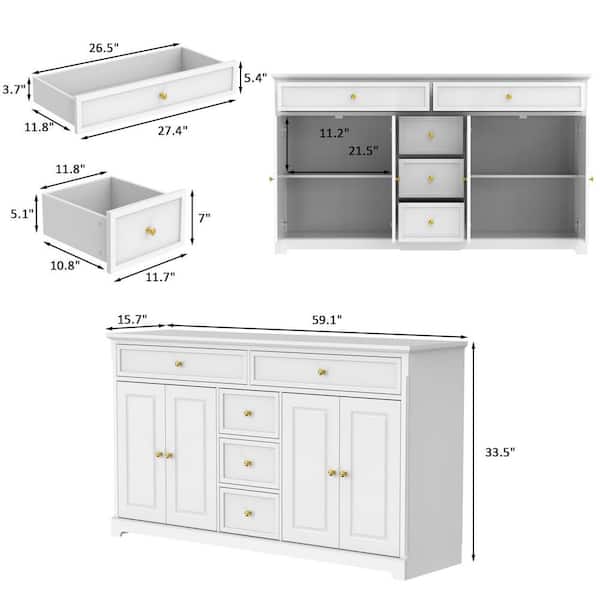Ellen Multifunction Kitchen Storage Cabinet Tableware Storage
