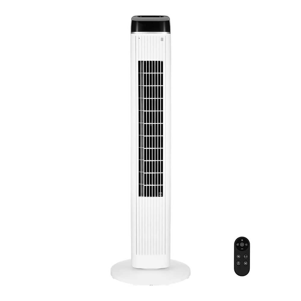 40 in. Oscillating Tower Fan in Black White with Timer and Remote Control price history on PriceWatchPro