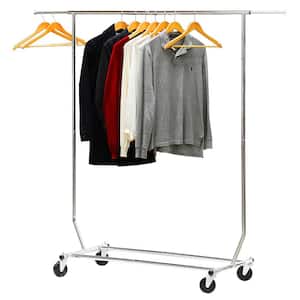 Chrome Metal Garment Clothes Rack 51 in. W x 65 in. H