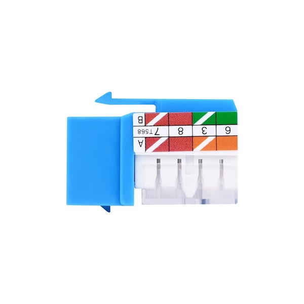 VCELINK Cat6 Keystone Jack UL Listed(5-Pack) C265BL-6-5P-THD - The