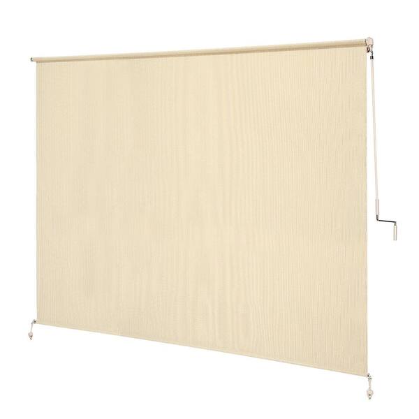 Coolaroo Sesame Cordless Light Filtering Fade Resistant Fabric Exterior Roller Shade 96 In W X 72 L 460044 The Home Depot Coolaroo Sesame Cordless Light, Coolaroo Outdoor Shades Home Depot