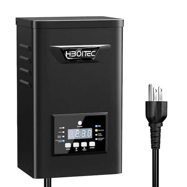 Low Voltage 200 Watt Stainless Steel Landscape Lighting Transformer with Photocell Sensor and Timer for Lighting