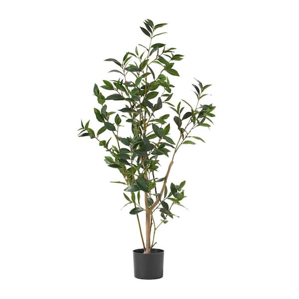 Unbranded Realistic 4 ft. Artificial Laurel Tree in Pot, Faux Decorative Plant for Indoor Outdoor Decorative, Easy Maintenance