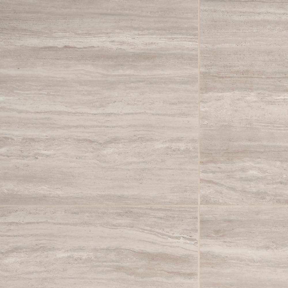Ivy Hill Tile Atlanta Taupe 23.45 in. x 47.07 in. Matte Travertine Look Porcelain Floor and Wall Tile (31 sq. ft./Case), Brown -  EXT3RD108510