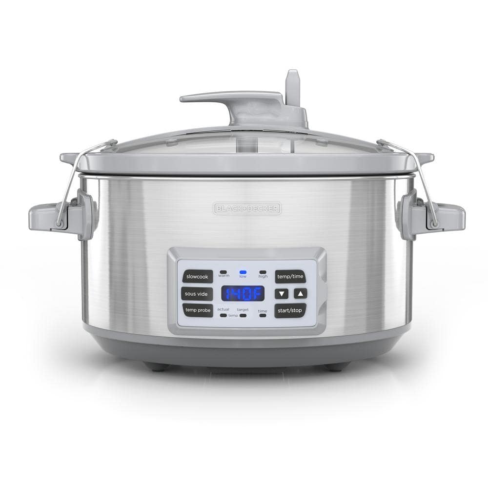 Stainless Steel 7-Quart Digital Slow Cooker with Timer and Display