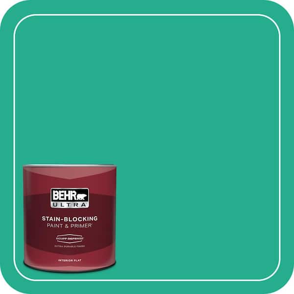 BEHR ULTRA 1 qt. #P430-5 Enchanted Wells Extra Durable Flat Interior Paint & Primer
