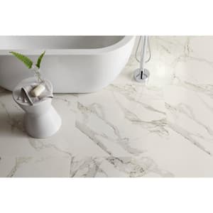 Crystal Bianco 32 in. x 32 in. Polished Porcelain Stone Look Floor and Wall Tile (21.33 sq. ft./Case)