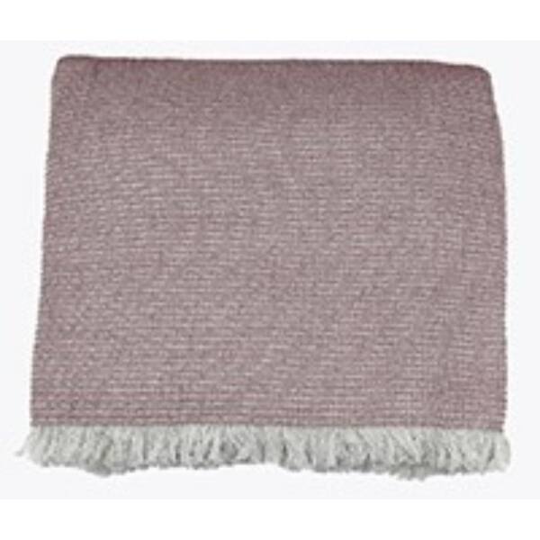 HomeRoots Jordan Pale Pink Cotton Throw Blanket
