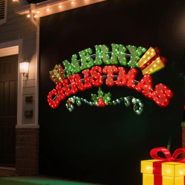 Starfree 5 ft. W Outdoor Christmas Decoration Merry