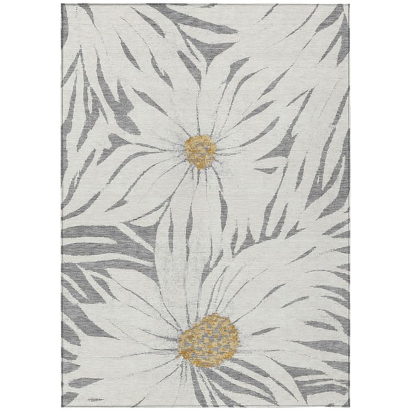 Chantille Machine Washable Indoor/Outdoor Abstract ACN2263 Gray 2 ft. 6 in. x 3 ft. 10 in. Area Rug