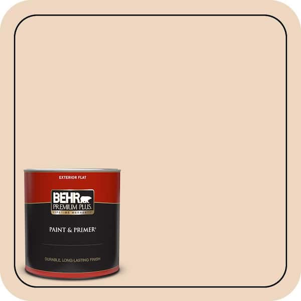 Sandy Ridge Paint Color BEHR PREMIUM PLUS 1 qt. #PPU4-10A Sandy Beige Flat Exterior Paint and ...
