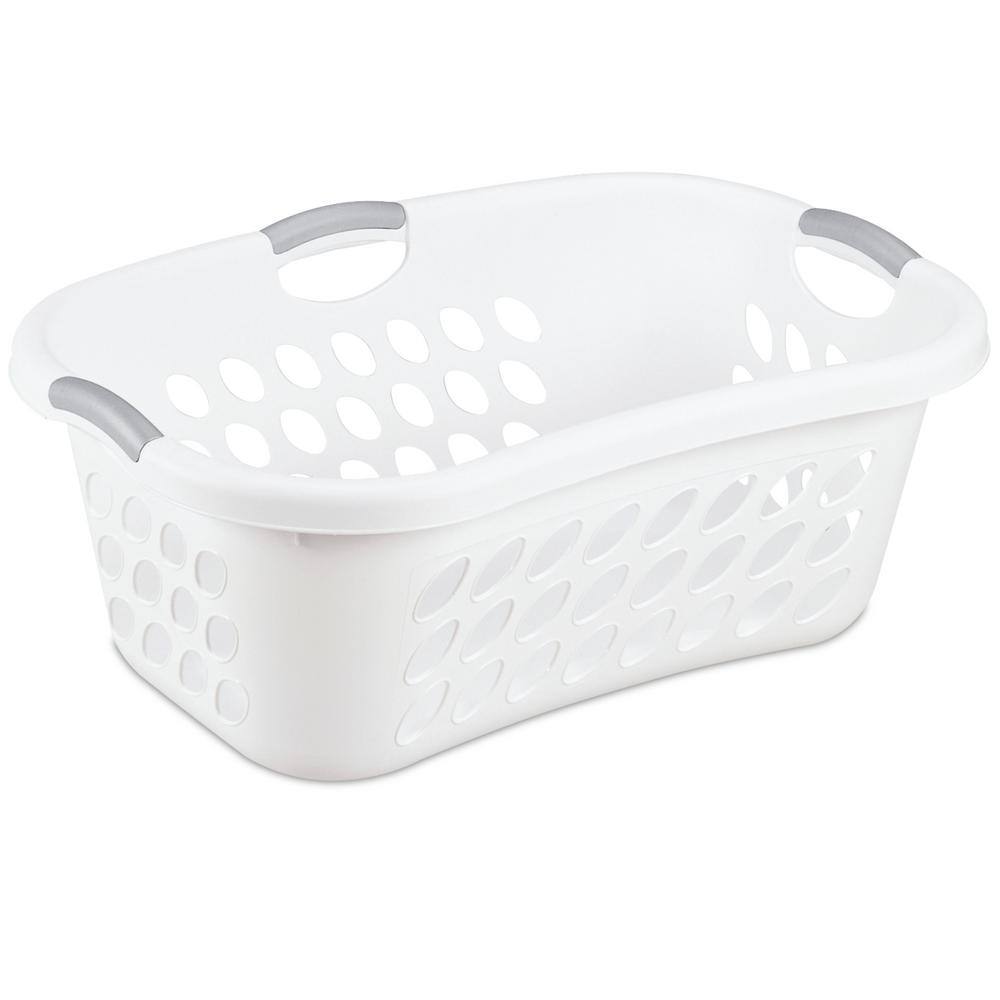 Sterilite 1.25 Bushel Ultra HipHold Laundry Basket Plastic  White