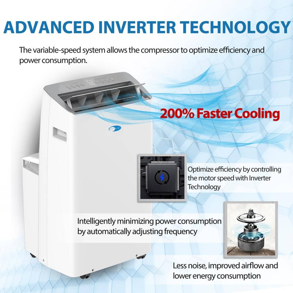Whynter White 12,000 BTU Portable Air Conditioner with Smart Wi-Fi
