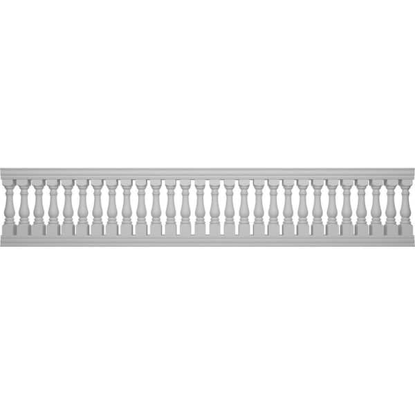 Ekena Millwork Fiberthane Bradford Balustrade 192 in. L x 40 in. H Fiberglass Railing Kit